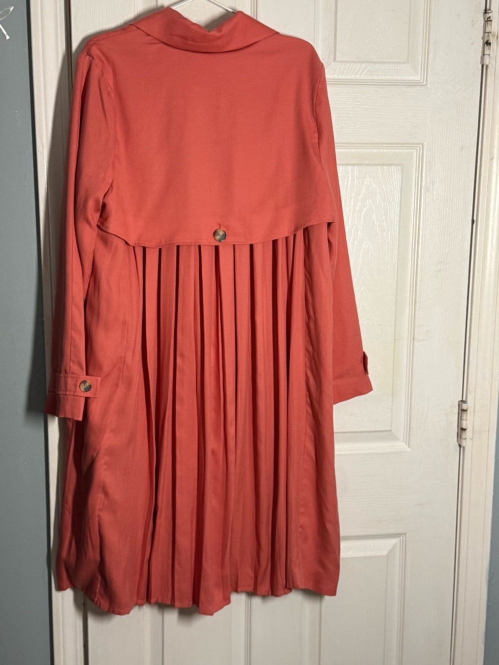 Soft Surroundings Coral Town and Country Trench Coat - Picture 3 of 6